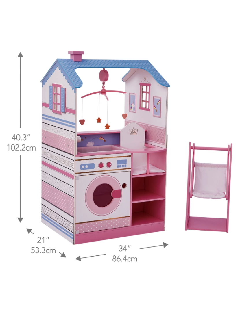 imagem de O Little World Kids da Olivia Toy Baby Doll Changing Station Dollhouse4