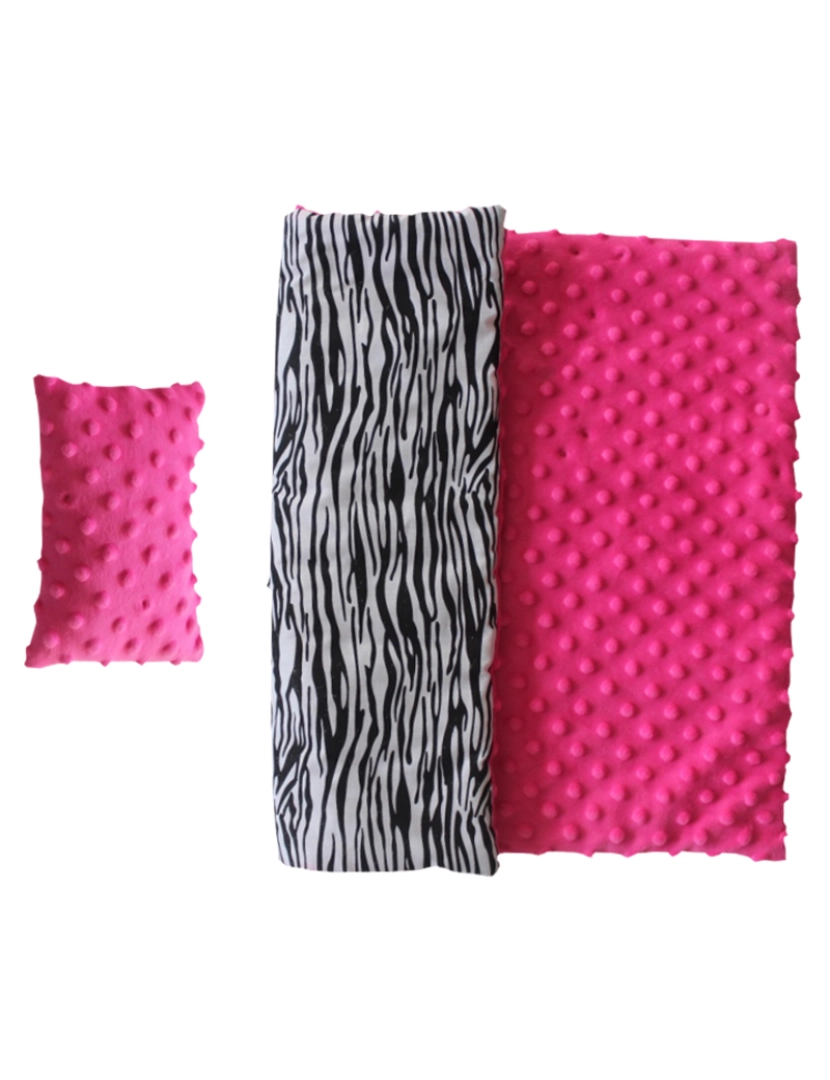 imagem de Olivia's Little World 18 "Doll Single Bed Roxo e cama Impressões Set-Zebra2