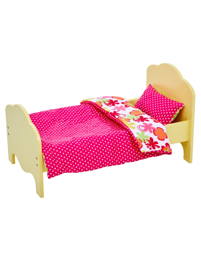 imagem de Olivia's Little World 18" Doll Single Bed Yellow & Bedding Flor de verão3