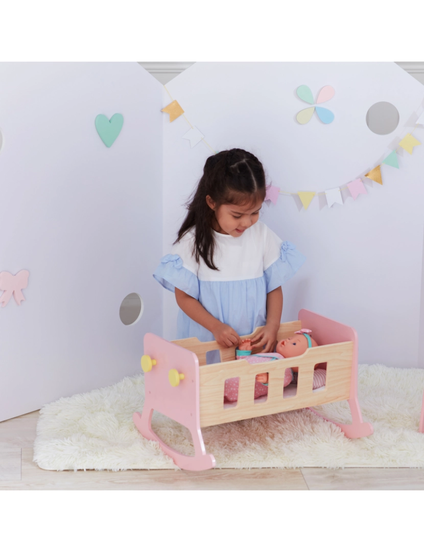 imagem de Olivia's Little World - Modern Nordic Princess Baby Doll Cradle2