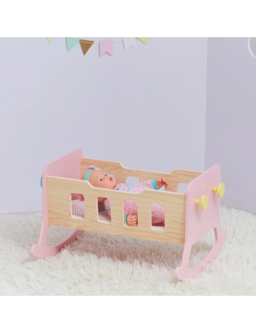 imagem de Olivia's Little World - Modern Nordic Princess Baby Doll Cradle3