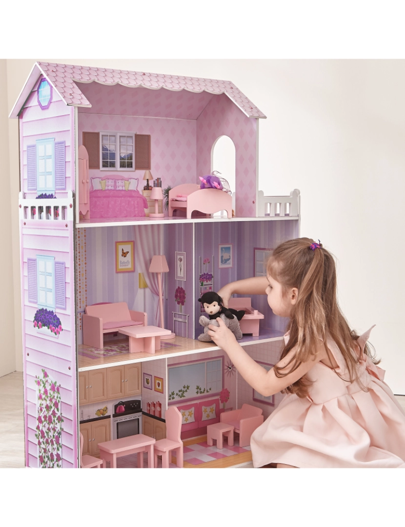 imagem de Olivia's Little World Dreamland Tiffany Dollhouse com 12 Acessórios2