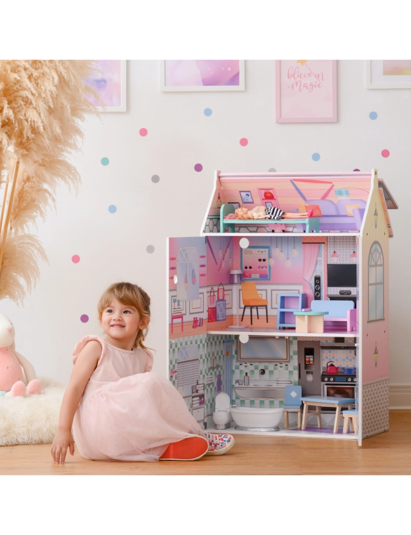 imagem de Olivia's Little World Dreamland Glasshouse 12" Doll House, Multi-Color2