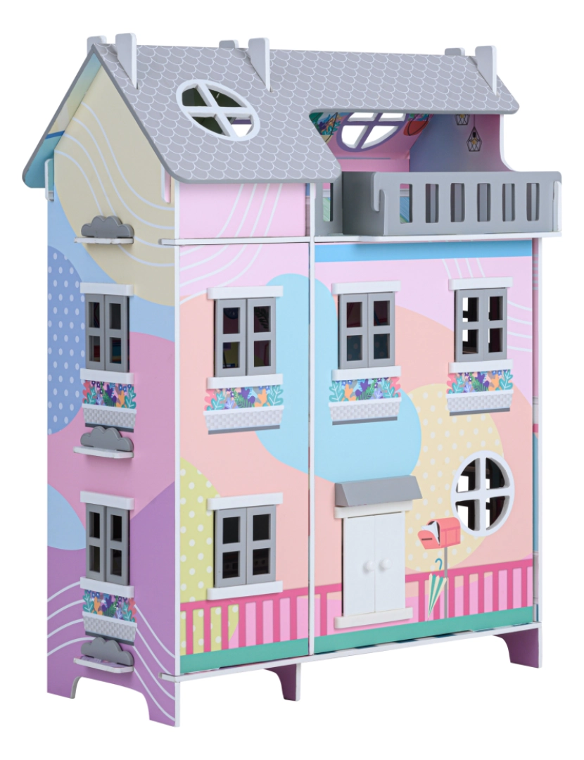 Olivia's Little World - Teamson Kids Sunroom Dollhouse Com 11 Acessórios, Multicolor
