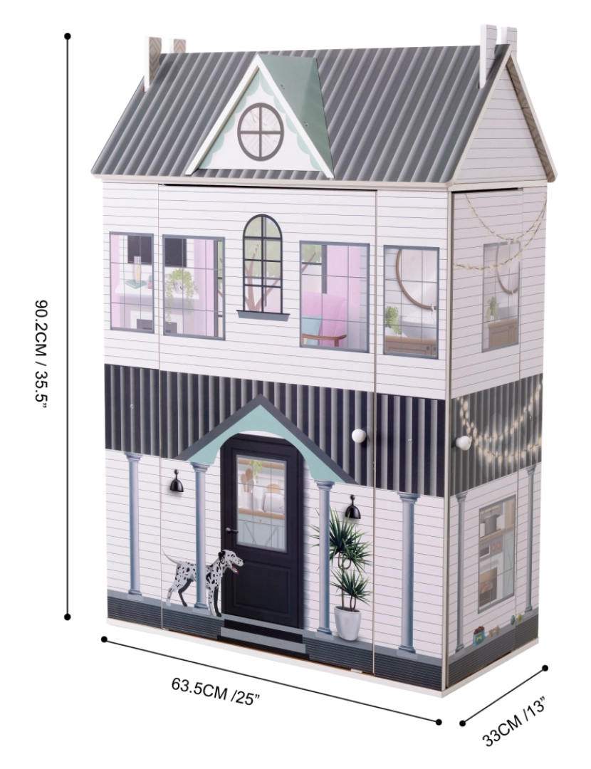 imagem de O pequeno mundo de Olivia por Teamson crianças de madeira Dreamland Farmhouse Dollhouse conjunto4