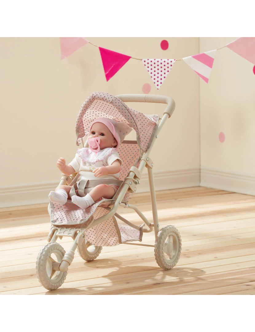 imagem de O pequeno mundo de Olivia Polka Dots Princesa Boneca Doll Jogging Stroller, Rosa2