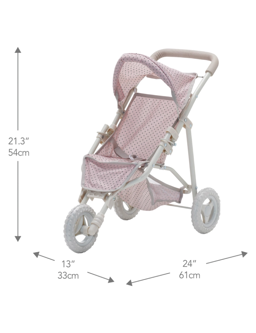 imagem de O pequeno mundo de Olivia Polka Dots Princesa Boneca Doll Jogging Stroller, Rosa4