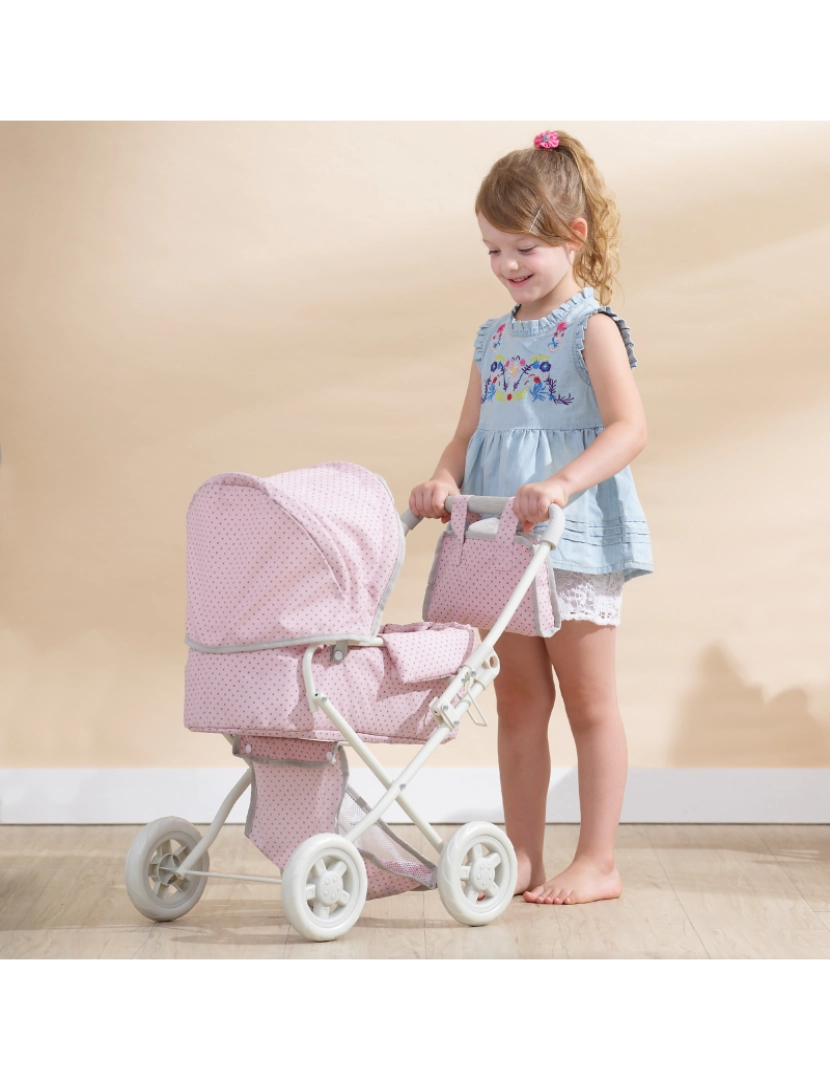 imagem de Olivia's Little World Polka Dots Princess Deluxe Baby Doll Stroller, Pink2