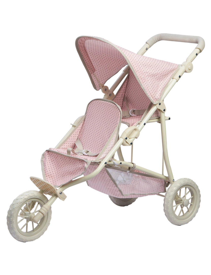 imagem de O Little World Polka Dots Princesa Dupla Jogging Stroller Para Bonecas1