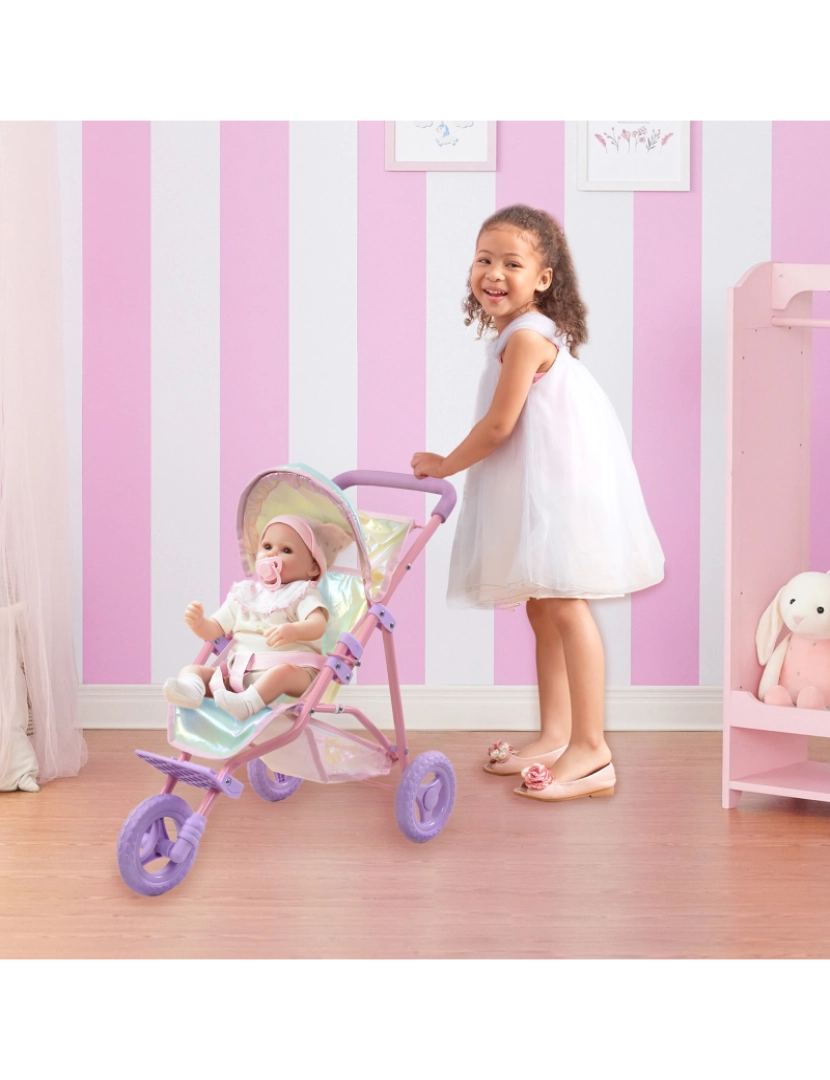 imagem de O Little World de Olivia por Teamson Kids Magical Dreamland Jogging Doll Stroller2