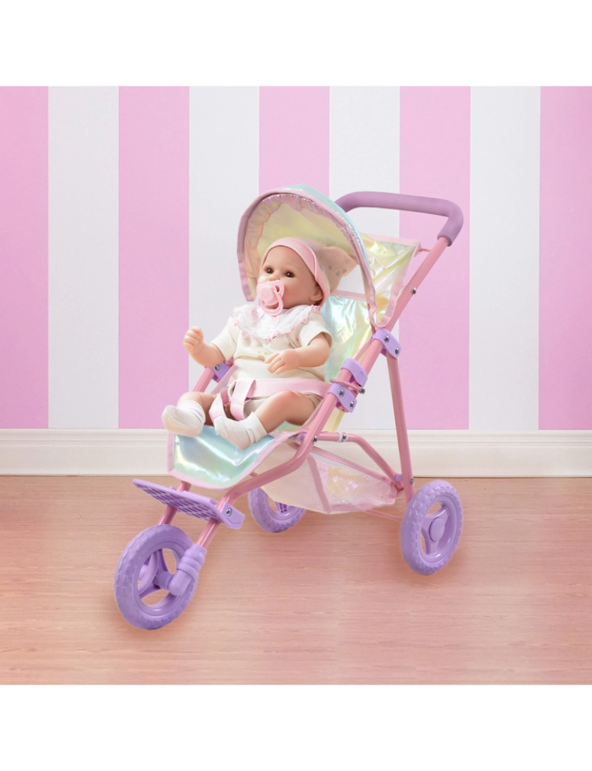 imagem de O Little World de Olivia por Teamson Kids Magical Dreamland Jogging Doll Stroller3