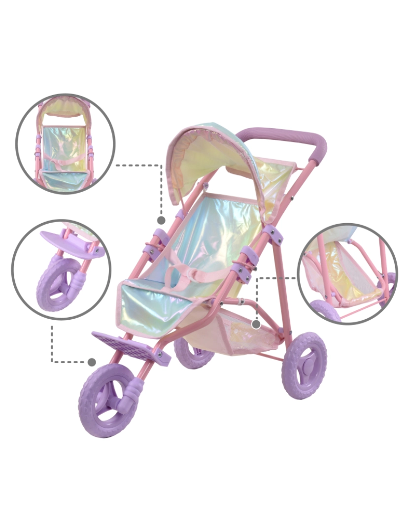 imagem de O Little World de Olivia por Teamson Kids Magical Dreamland Jogging Doll Stroller5