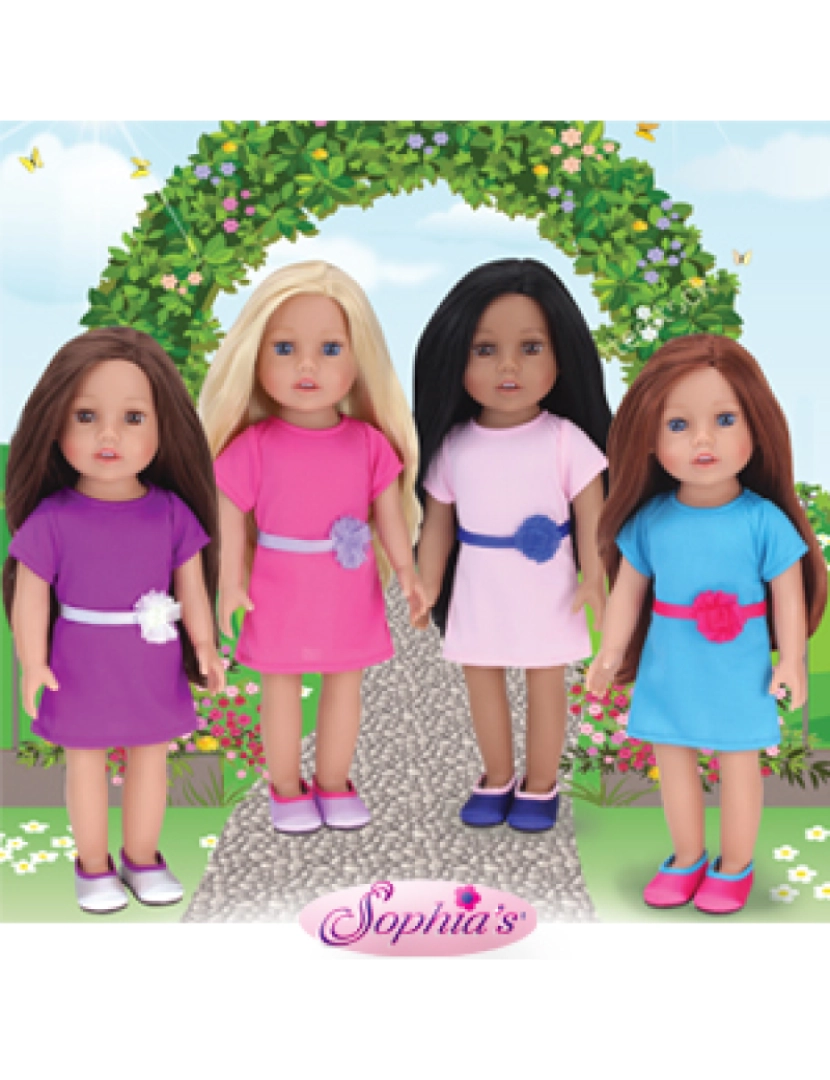 imagem de Sophia's By Teamson Kids 18" All Vinyl Blonde Hair Doll "Chloe" com olhos azuis4