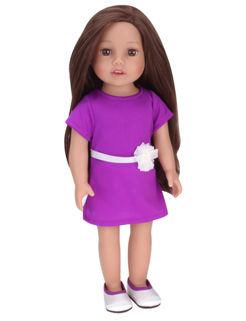 imagem de Sophia's By Teamson Kids 18" All Vinyl Brunette Hair Doll "Miley" Brown Eyes3