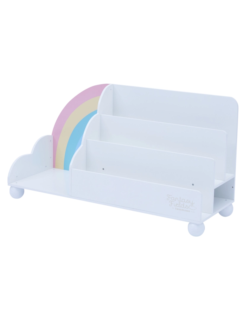 imagem de Campos de fantasia Por Teamson Kids Rainbow exibição de madeira Bookcase, branco1