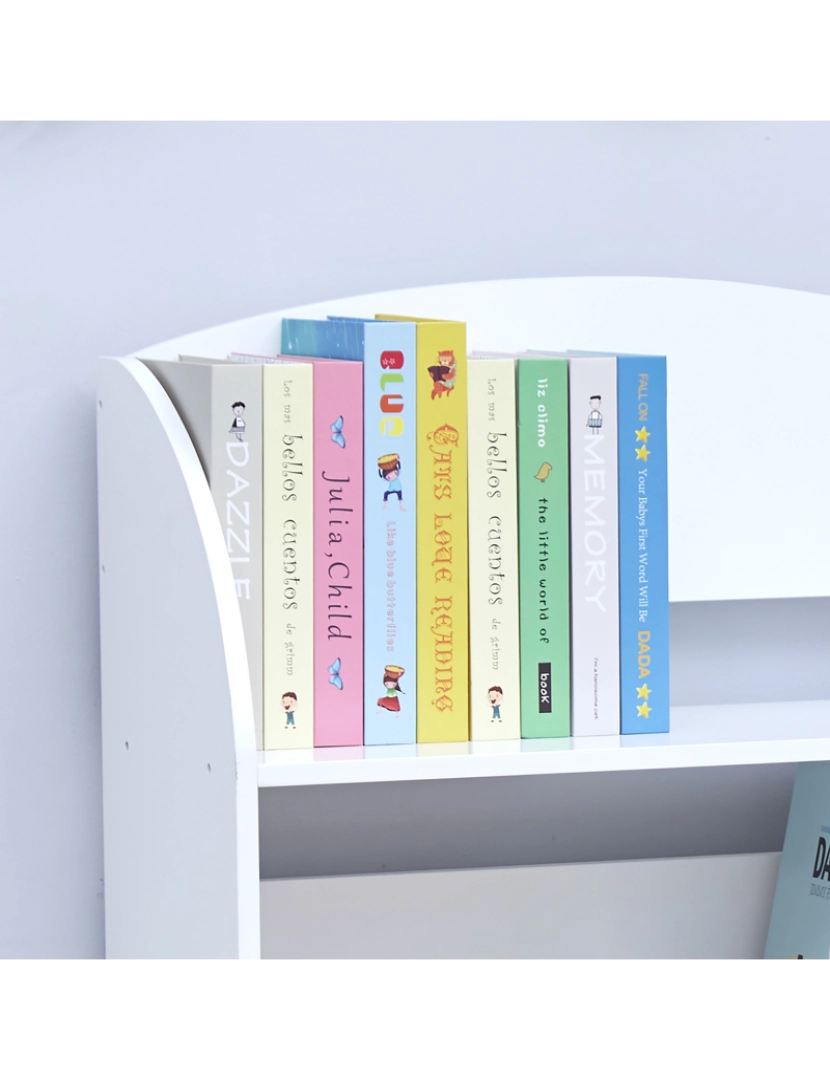 imagem de Campos de fantasia Por Teamson Crianças Meninos Sized Bookcase Com 3 prateleiras, Branco6