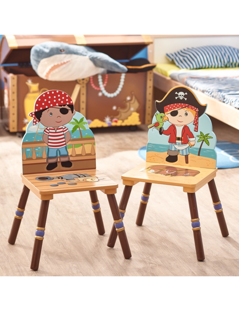 imagem de Campos de fantasia - Toy Furniture -Pirate Island Set de 2 cadeiras -A2