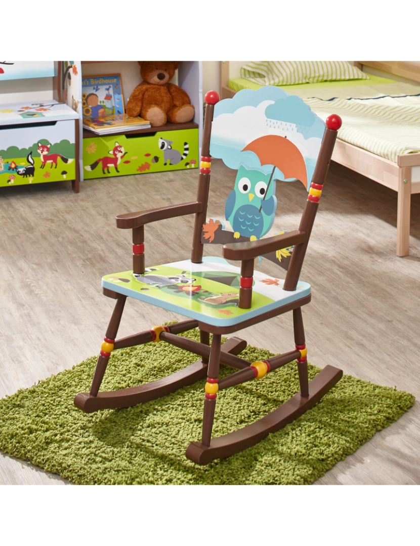 imagem de Campos de fantasia - Móveis de brinquedo - cadeira de balanço de Woodland encantada3