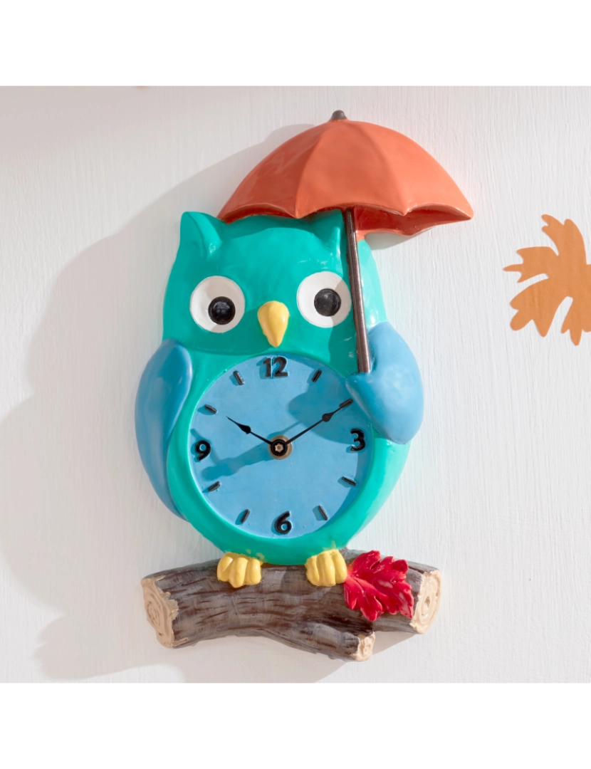 imagem de Campos de fantasia - Toy Furniture - relógio de parede de Woodland Owl encantado1