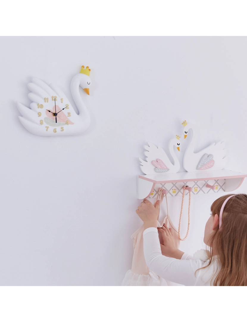 imagem de Campos de fantasia - Toy Furniture -Swan Lake Wall Clock2