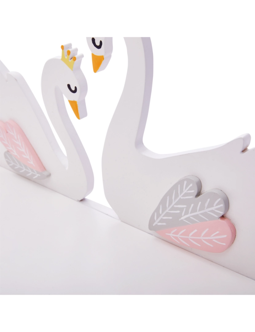 imagem de Campos de fantasia - Toy Furniture -Swan Lake Peg Hook e prateleira de parede4