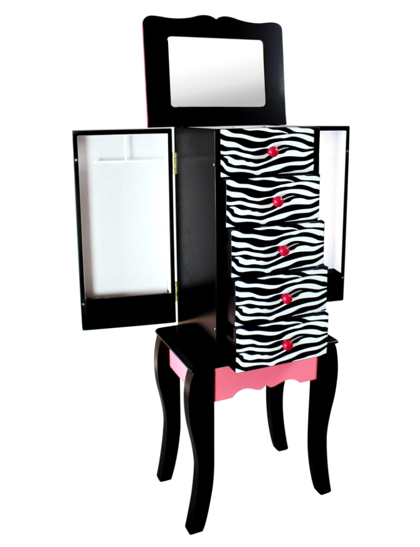 imagem de Fantasia Campos - Moda Zebra Impressões Irina Brinquedo Jóias Armoire - Rosa / Preto4