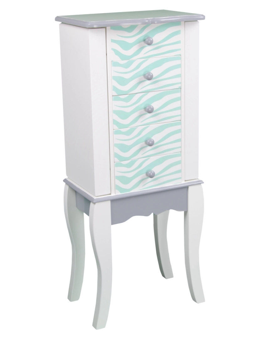 imagem de Fantasia Campos Moda Zebra Impressões Irina Toy Jóias Armoire Azul / Branco1