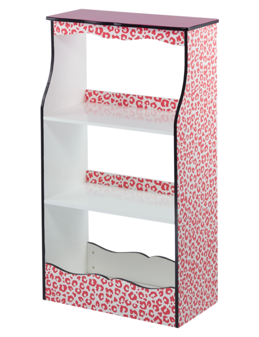 imagem de Teamson Kids Leopard Impressões Karlie Bookshelf - Rosa / Preto1