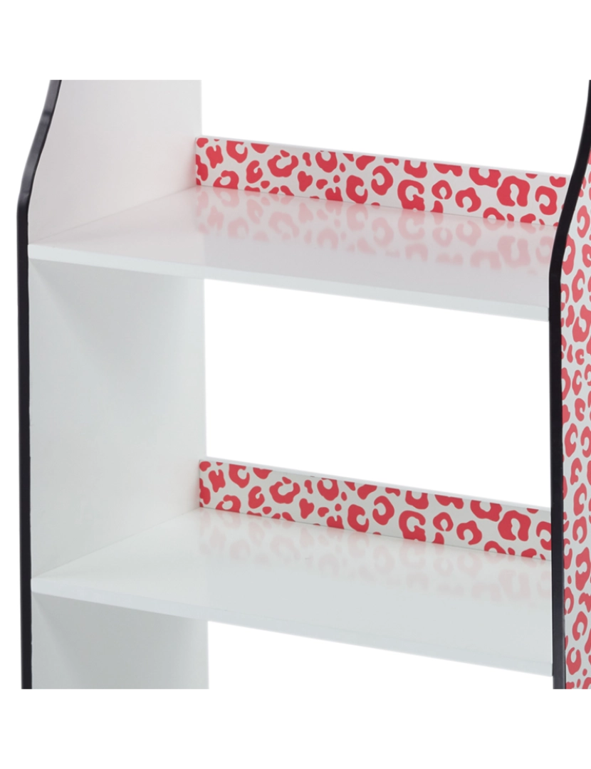 imagem de Teamson Kids Leopard Impressões Karlie Bookshelf - Rosa / Preto5