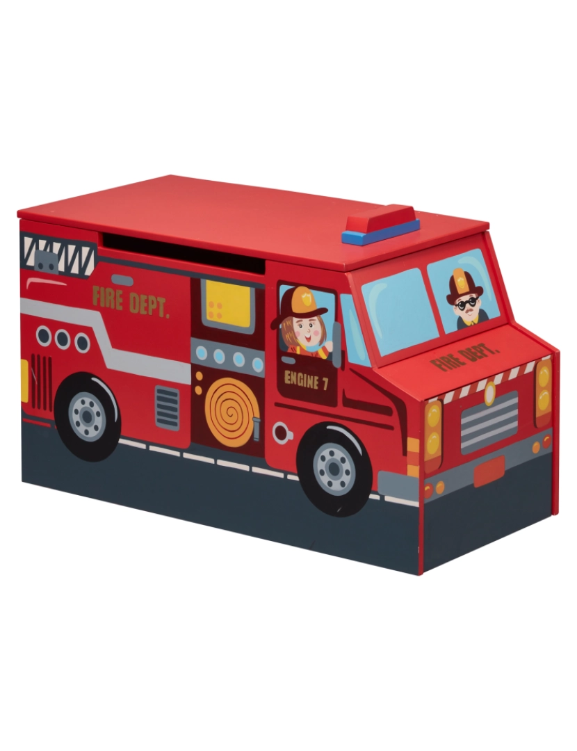 imagem de Campos de fantasia - Mobília de brinquedo - Pequenos bombeiros Toy Chest1