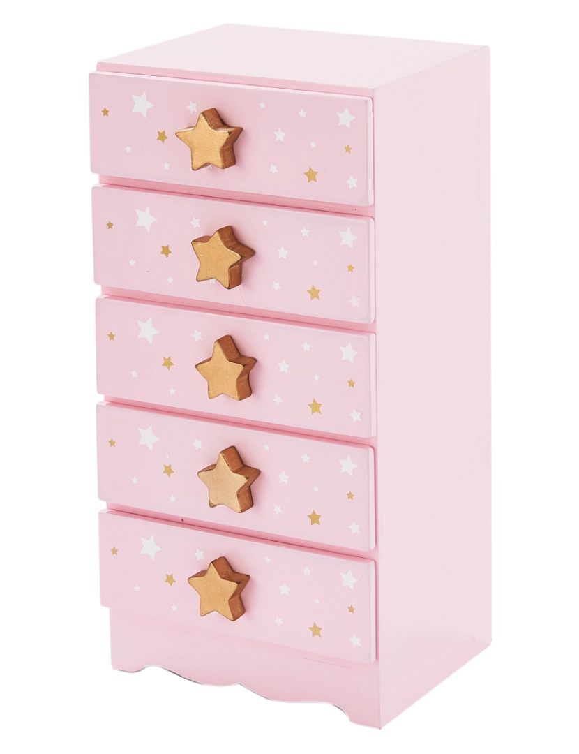 imagem de Fantasy Fields - Fashion Star Prints Renee Toy Jóias Box - Rosa / Branco / Ouro1