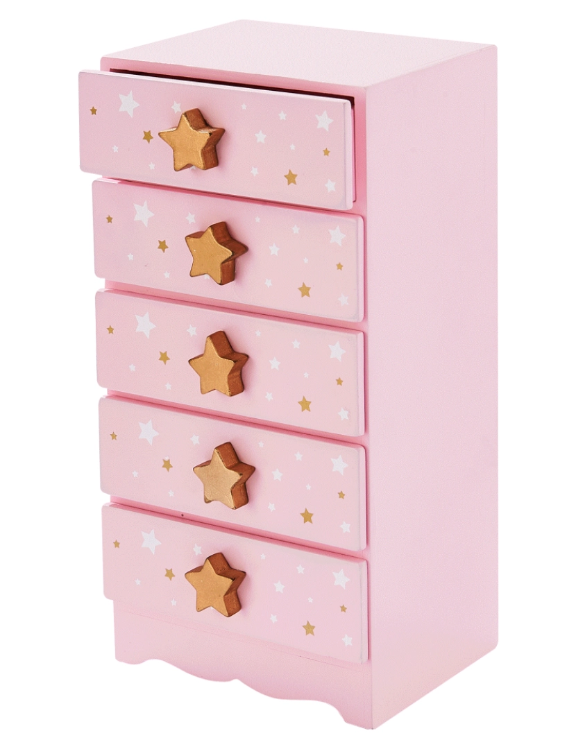 imagem de Fantasy Fields - Fashion Star Prints Renee Toy Jóias Box - Rosa / Branco / Ouro6