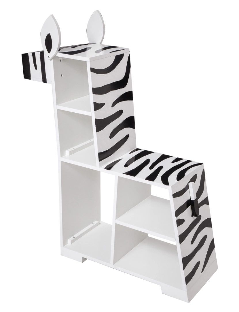 imagem de Teamson Kids Zoo Kingdom Zebra prateleira - branco/preto1