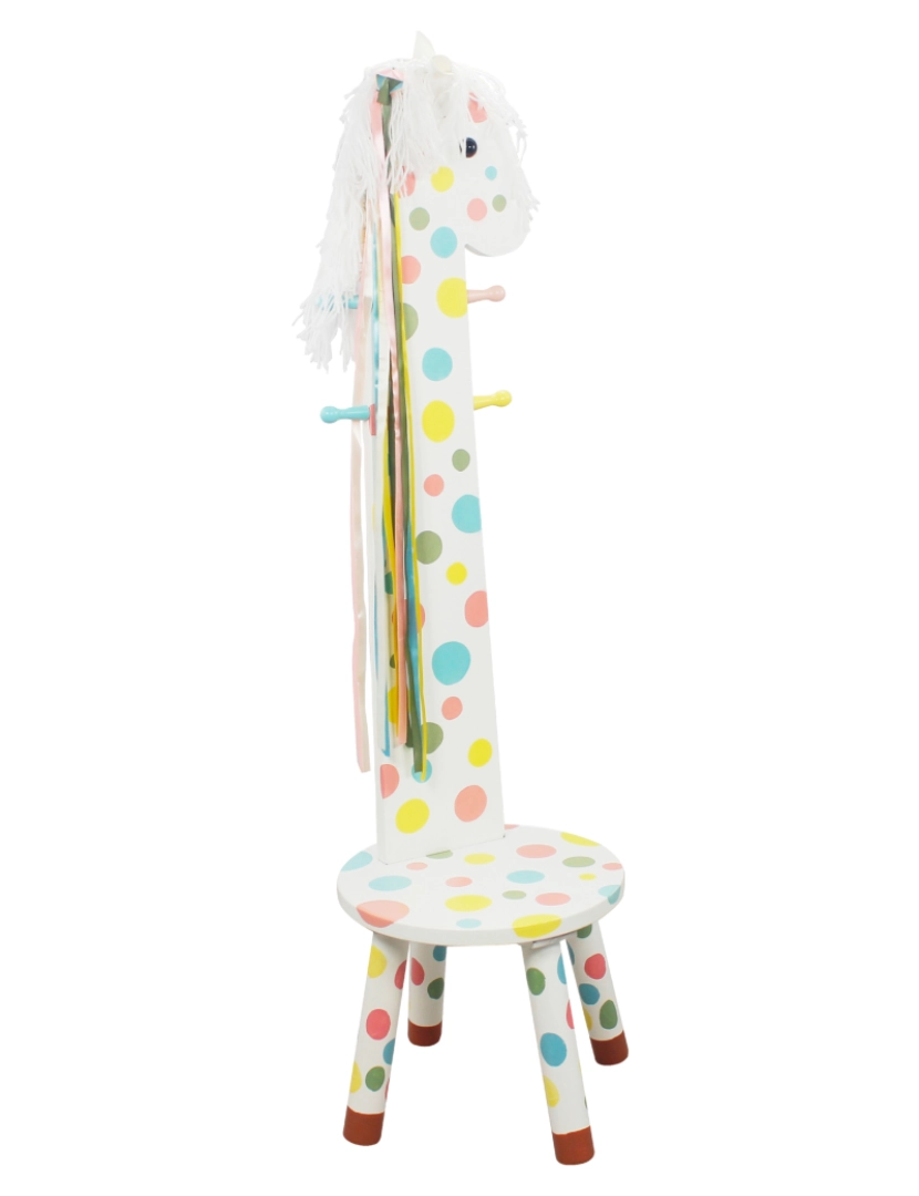 imagem de Campos de fantasia - Zoo Kingdom Pony Stool W / Rack de carne - Branco1