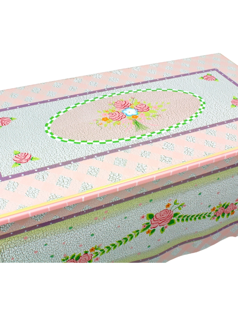 imagem de Campos de fantasia - Toy Furniture -Crackled Rose Toy Chest5