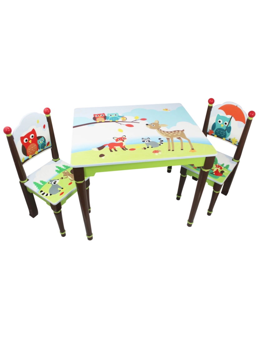 imagem de Campos de fantasia - Toy Furniture - mesa de Woodland encantada & conjunto de 2 cadeiras1