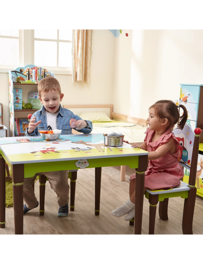 imagem de Campos de fantasia - Toy Furniture - mesa de Woodland encantada & conjunto de 2 cadeiras2