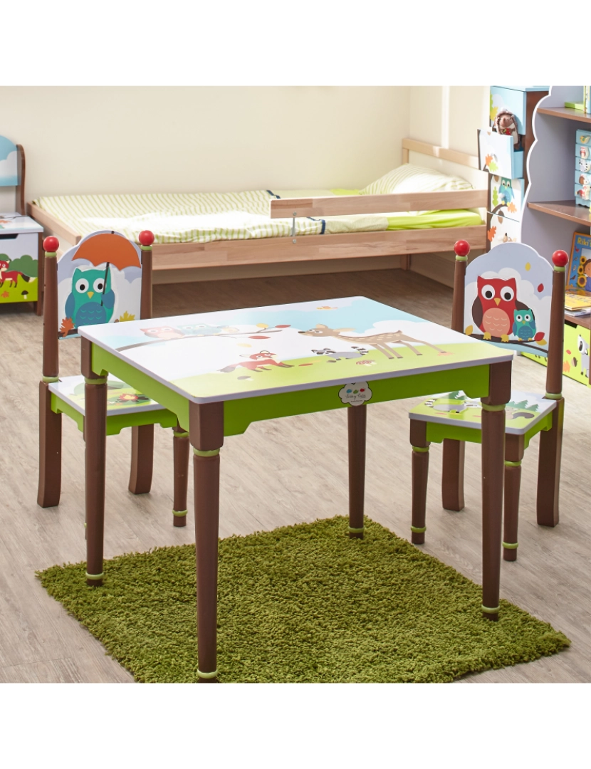 imagem de Campos de fantasia - Toy Furniture - mesa de Woodland encantada & conjunto de 2 cadeiras3