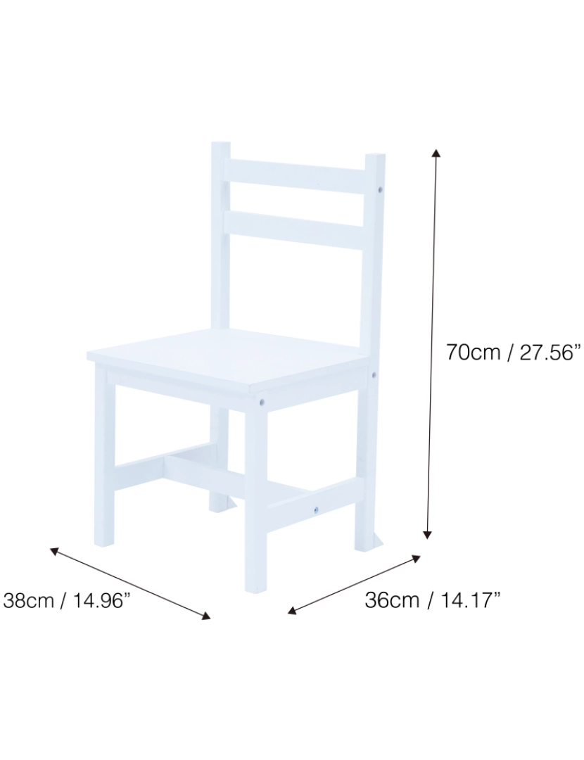 imagem de Campos de fantasia Por Teamson crianças mesa de jogo de madeira com prateleiras e cadeira, branco5