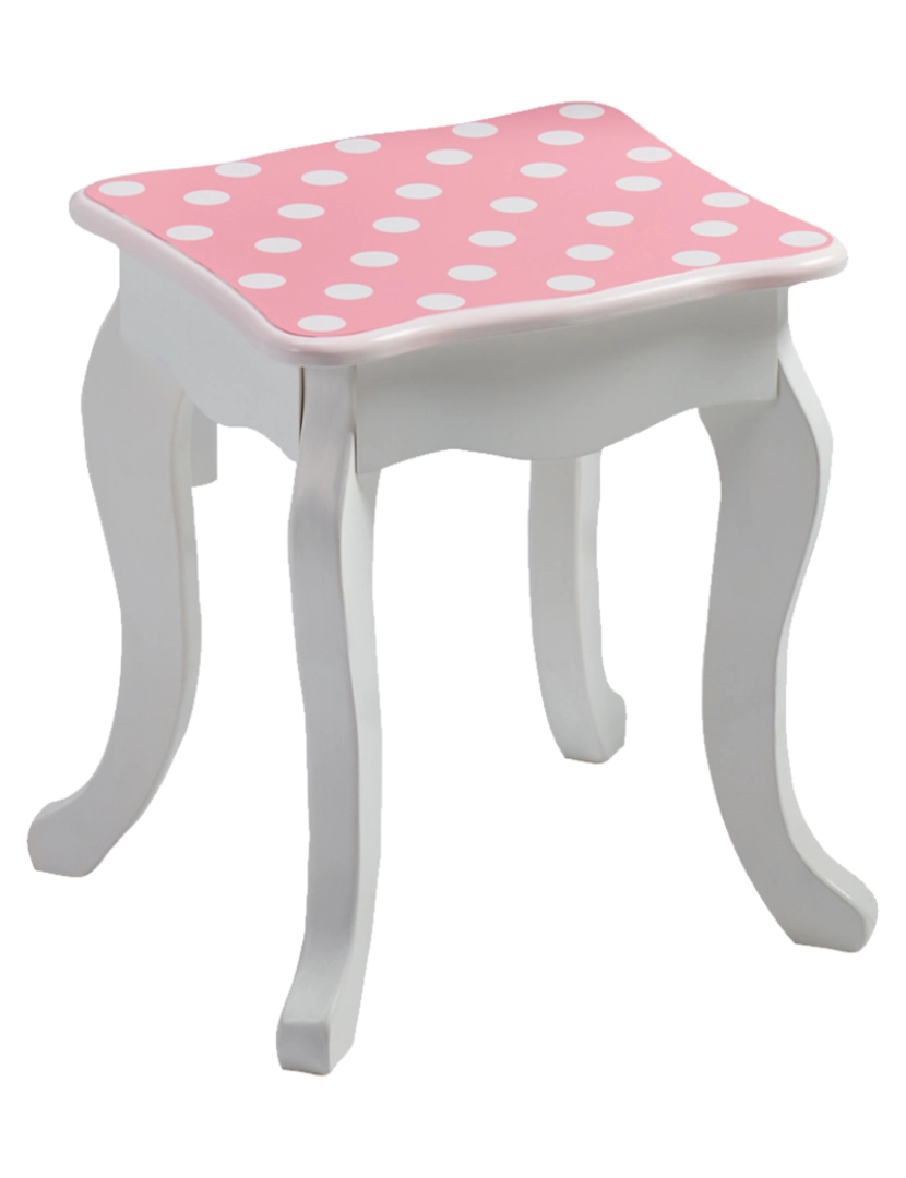 imagem de Teamson Kids Gisele Polka Dot Vanity Set com Tri-Fold espelho7