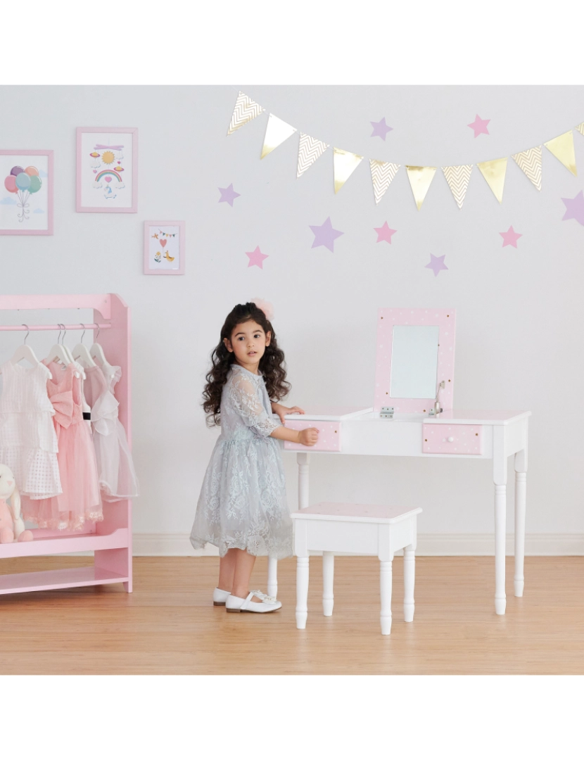 imagem de Teamson Kids Estrela de Twinkle Kate jogar vaidade com armazenamento2