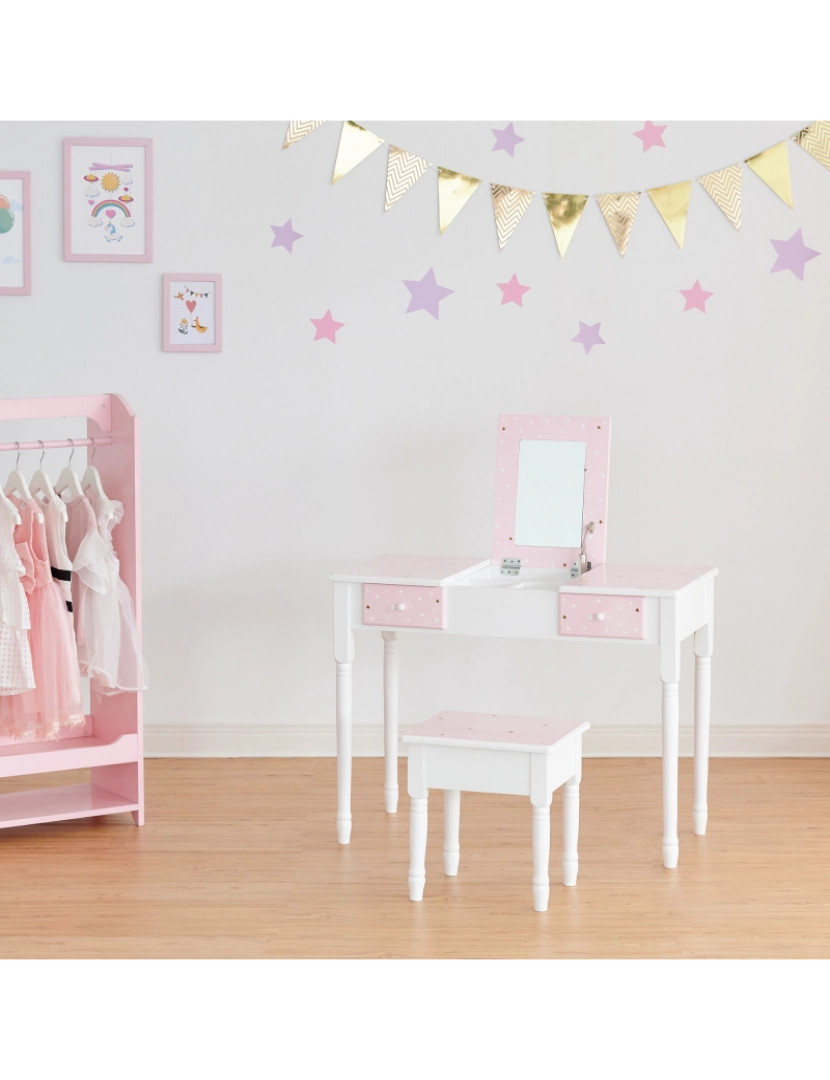 imagem de Teamson Kids Estrela de Twinkle Kate jogar vaidade com armazenamento3