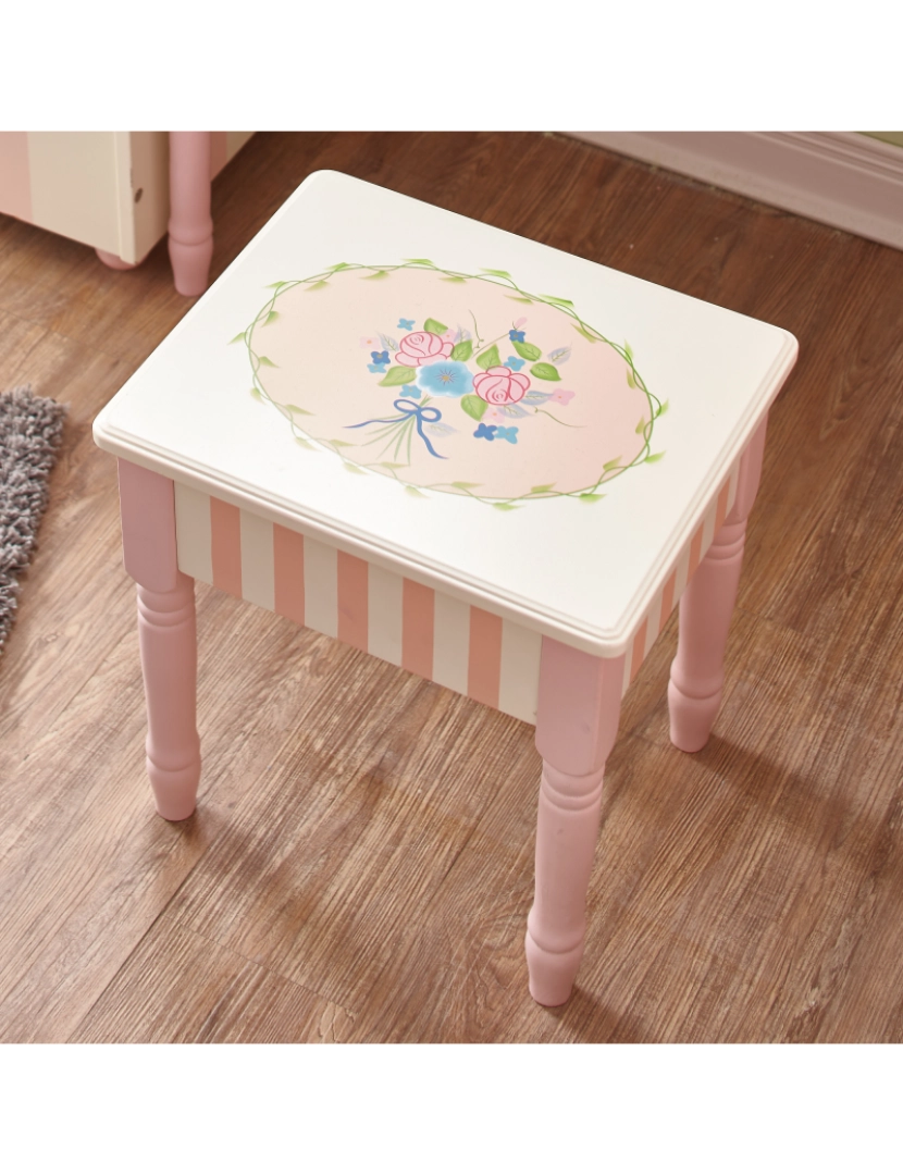 imagem de Mobília de brinquedo de campos de fantasia Bouquet jogo Vanity Stool2