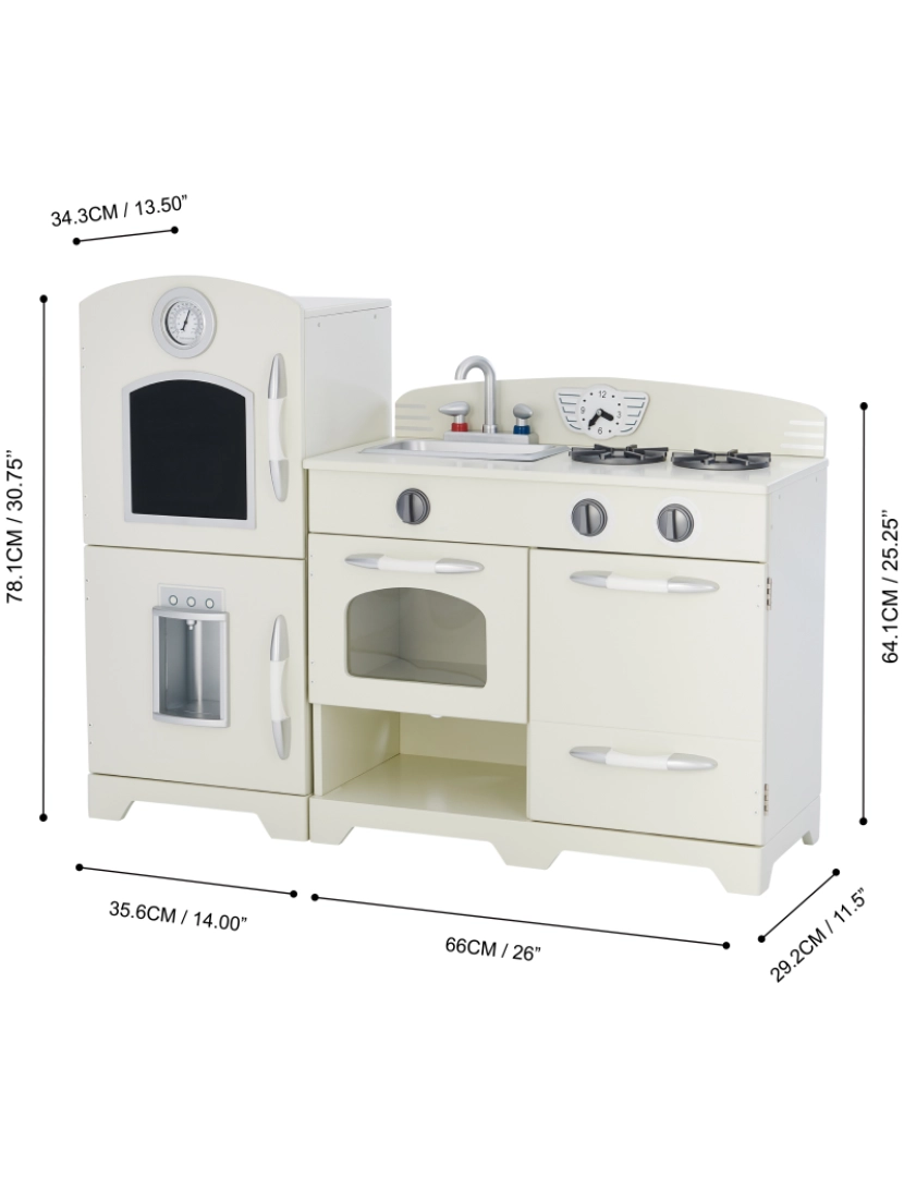 imagem de Teamson Kids Little Chef Fairfield Retro Play Kitchen - Marfim4