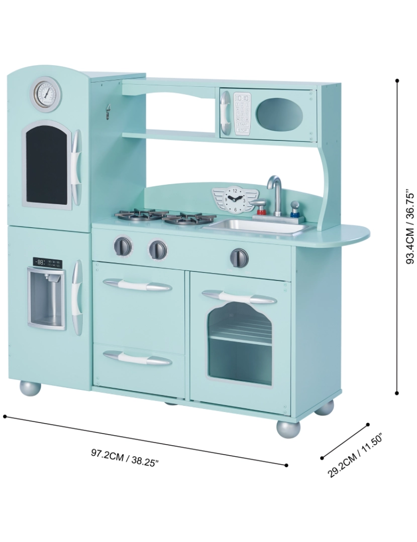 imagem de Teamson Kids Little Chef Westchester Retro Play Kitchen - Mint4