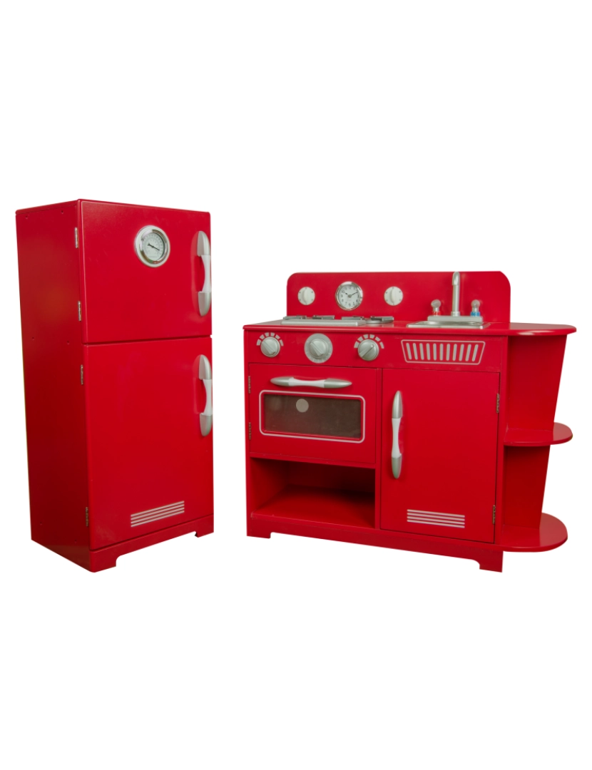 imagem de Teamson Kids Little Chef Amsterdam Retro Play Kitchen - Vermelho1