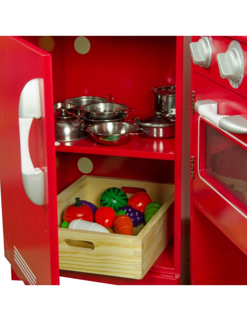 imagem de Teamson Kids Little Chef Amsterdam Retro Play Kitchen - Vermelho5