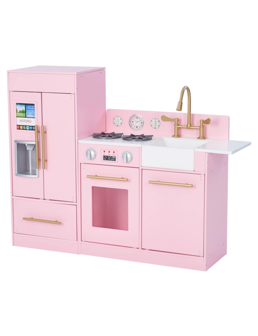 Teamson Kids - Teamson Kids Little Chef Chelsea Jogar Cozinha & Frigorífico Set, Pink