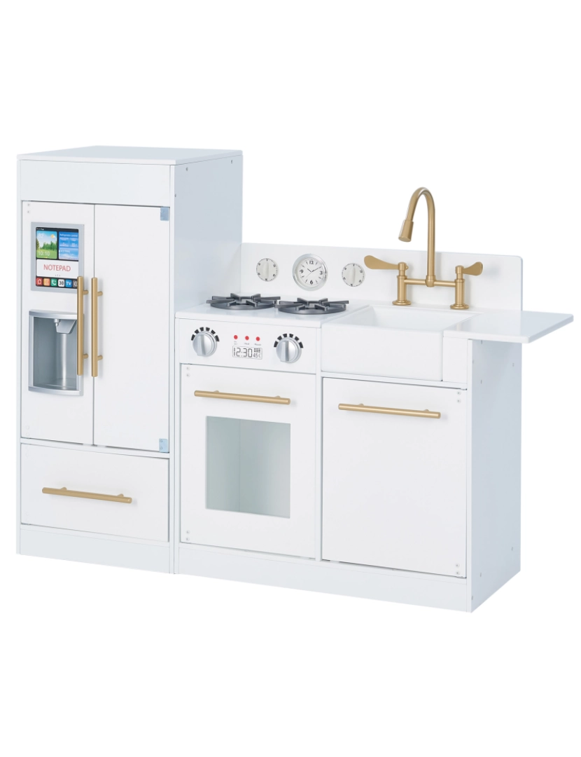 Teamson Kids - Teamson Kids Little Chef Chelsea Modern Play Kitchen, Branco/Gold