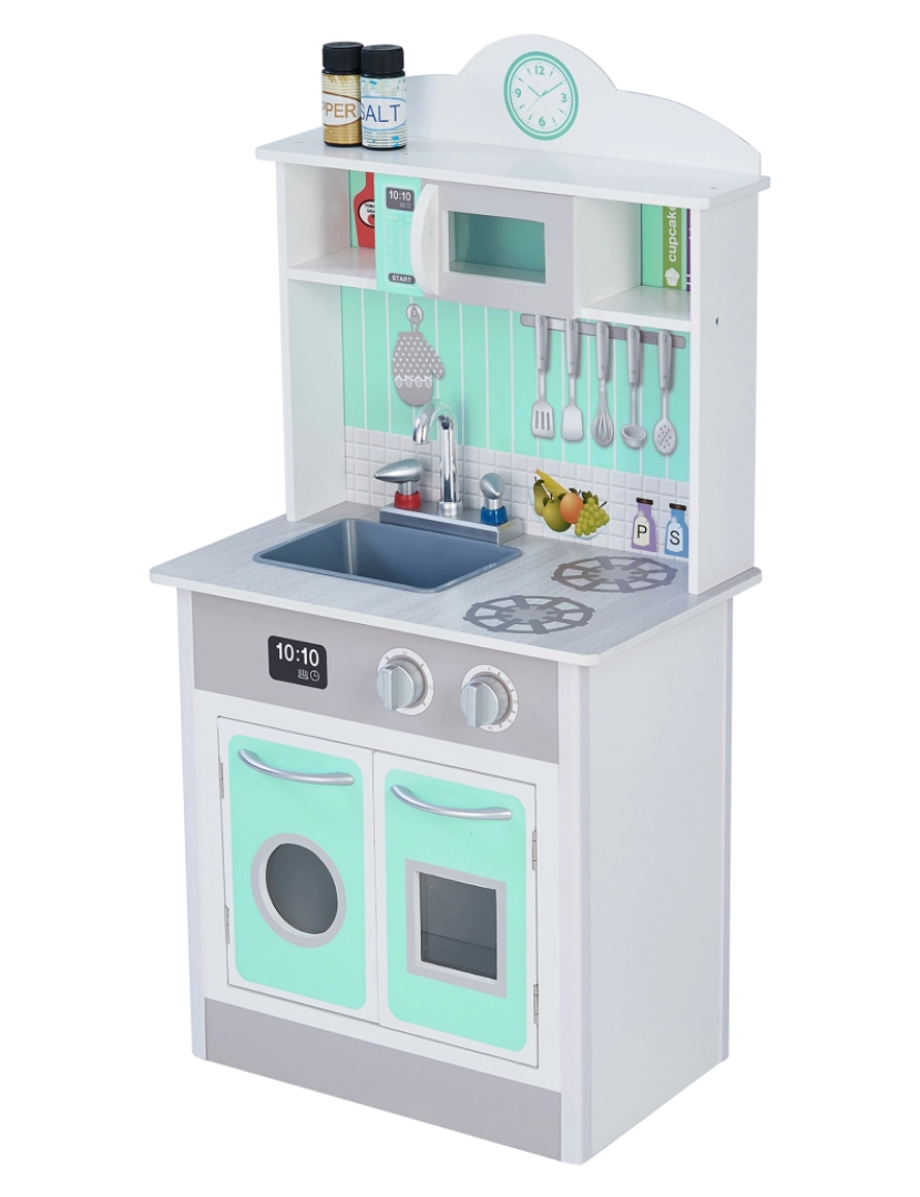 imagem de Teamson Kids - Little Chef Madrid Classic Play Kitchen - Mint / Grey1